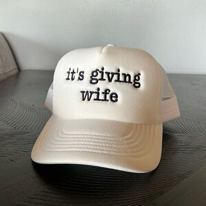 It’s giving wife trucker hat